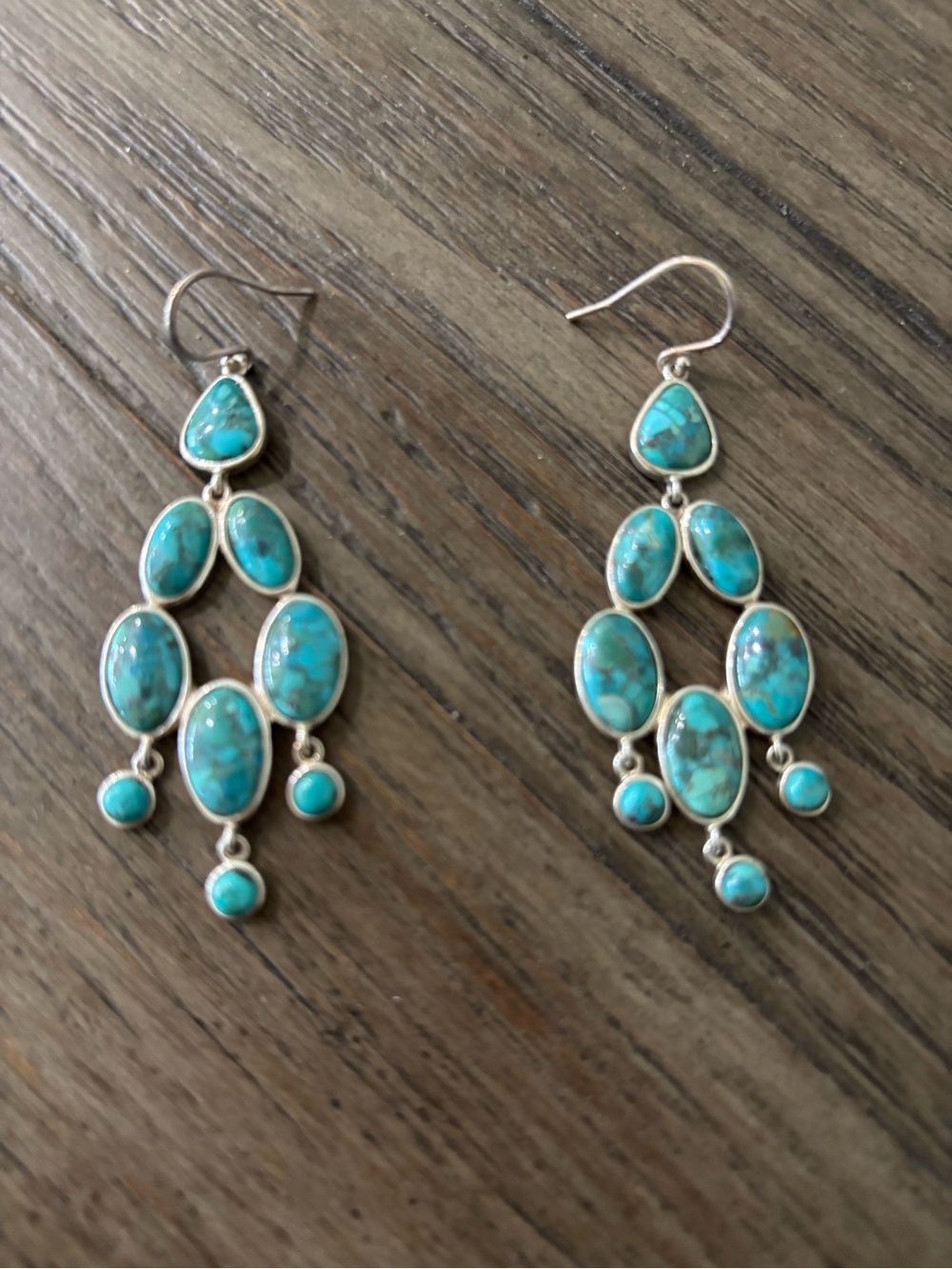 Silpada Turquoise Dangle Earrings -Sterling Silver Setting